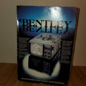 Vintage Bentley Deluxe Portable 5" Black & White Television